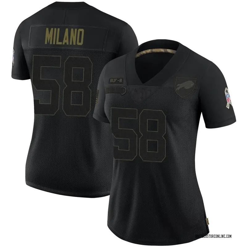 Men's Buffalo Bills Matt Milano Nike Black RFLCTV Limited Jersey