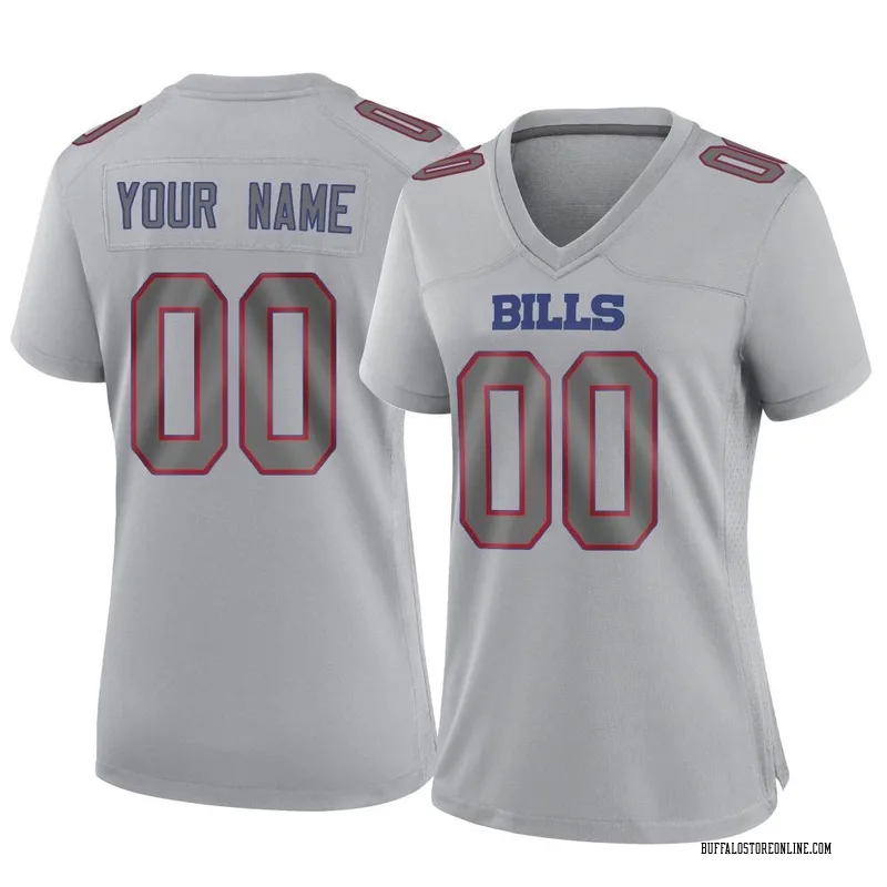 Gray Women's Custom Buffalo Bills Game Atmosphere Fashion Jersey