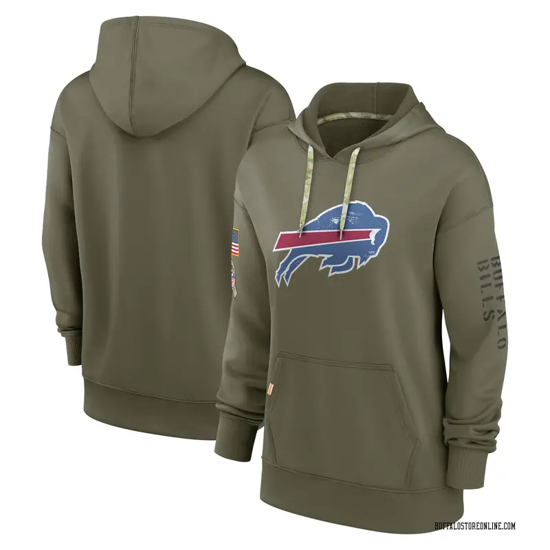 Olive Women's Buffalo Bills 2022 Salute To Service Performance Pullover