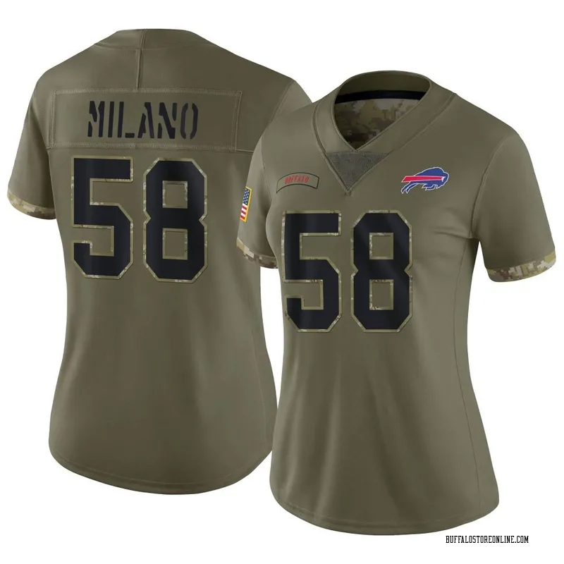 White Matt Milano Jersey Limited Buffalo Bills Vapor 100th Season Jerseys