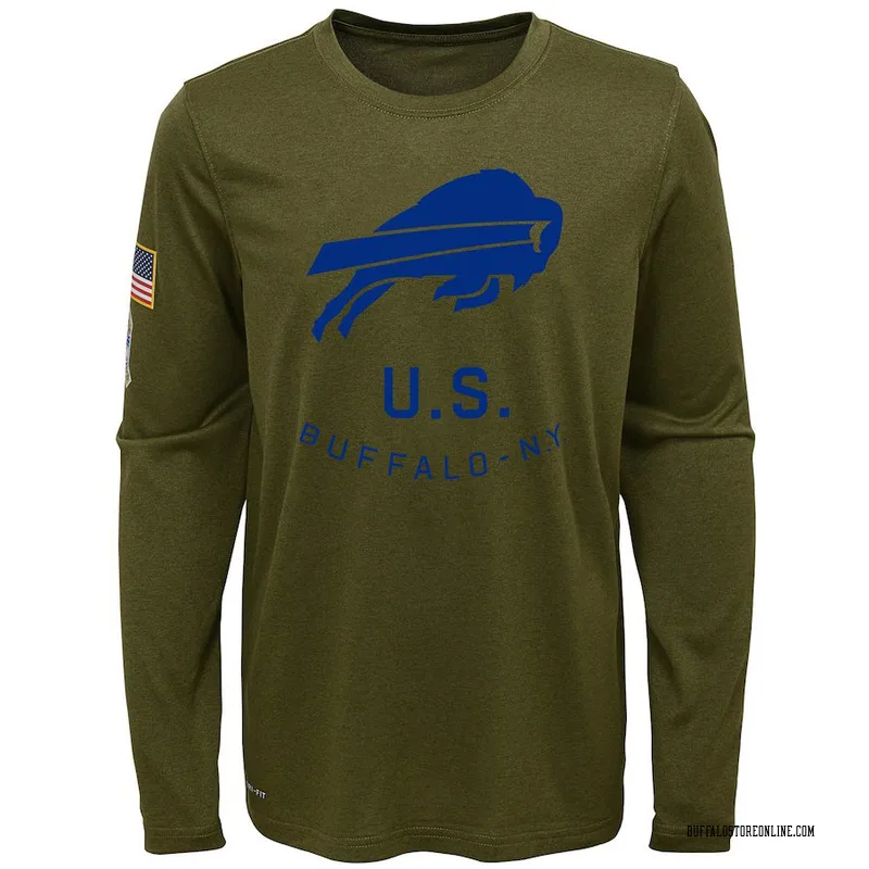 Buffalo Bills Nike 2023 Salute To Service Long Sleeve T-Shirt - Brown