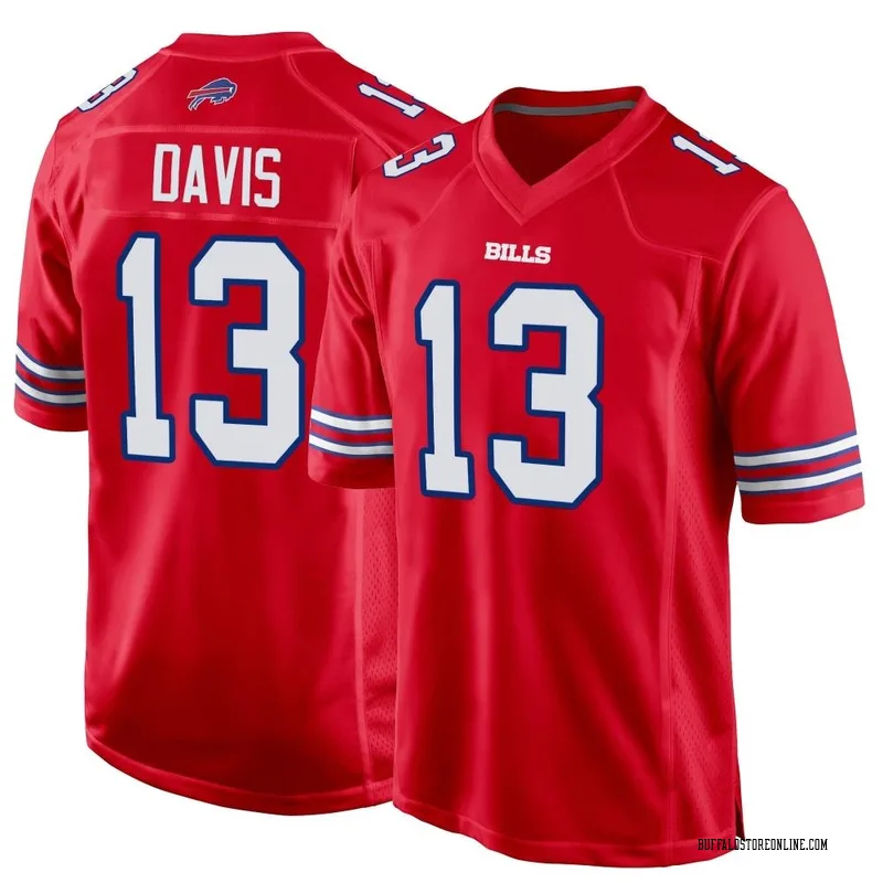 Men's Nike Gabe Davis Red Buffalo Bills Alternate Game Jersey Size: Small