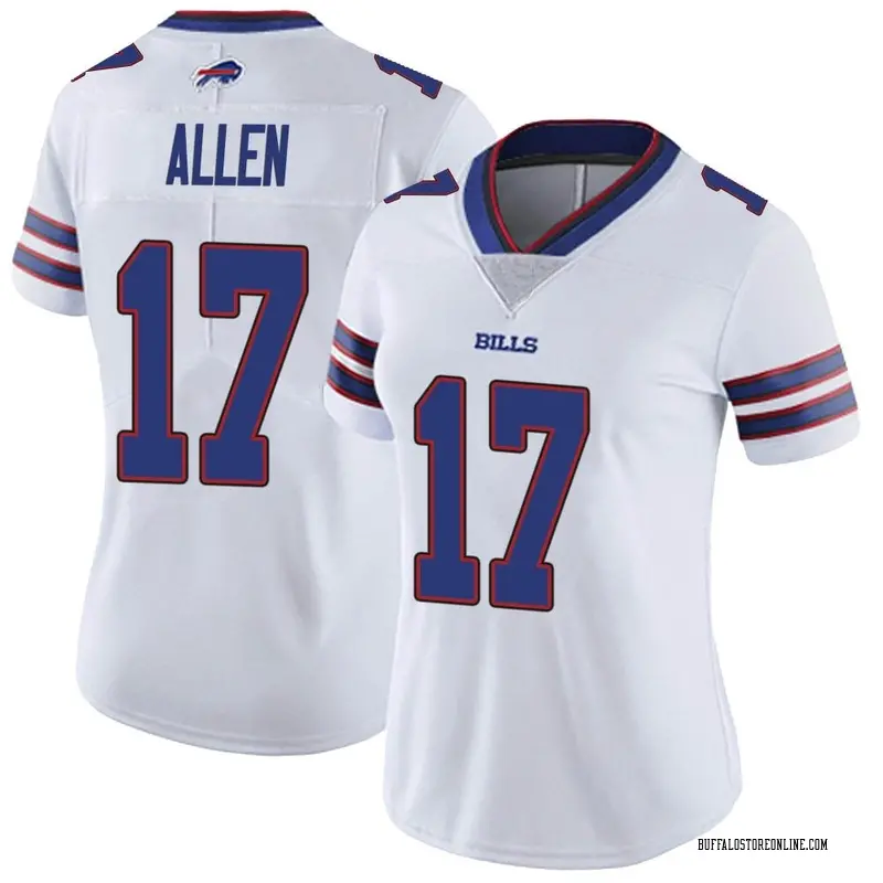 White Women's Josh Allen Buffalo Bills Limited Color Rush Vapor Untouchable  Jersey